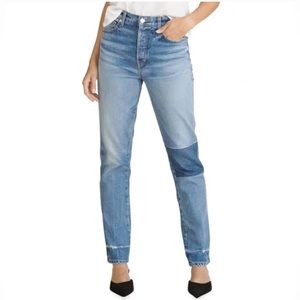Veronica Beard Ryleigh Patched Straight Leg Jean in Atlas Size 24